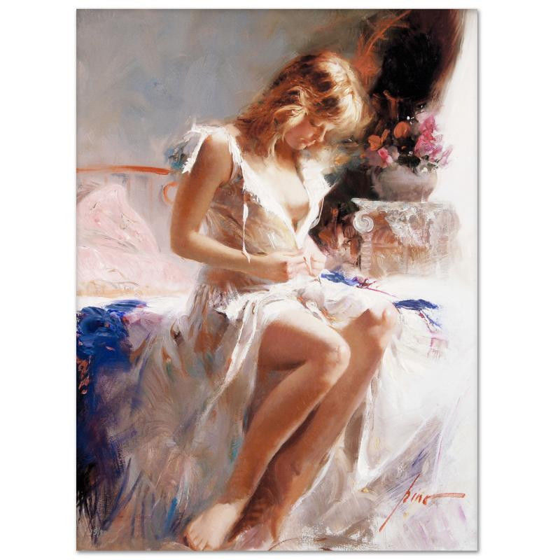 Afternoon Chores Pino Daeni Artist Proof Hand Embellished 